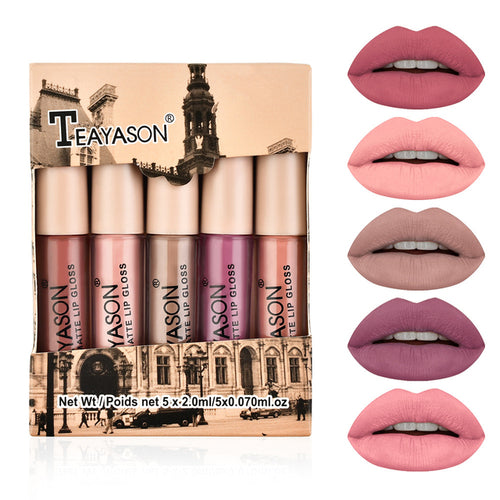 5Pcs/Set Waterproof Lipstick Sexy Vampire Lip Stick Matte Velvet