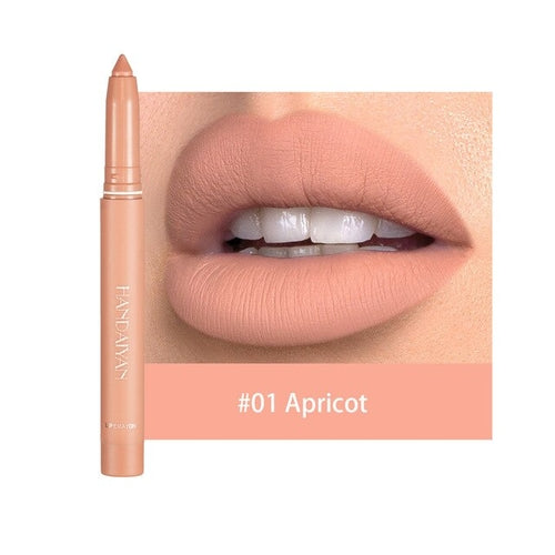 Nude Pink Matte Lipstick Pen Matte Solid Lip Gloss Waterproof Long