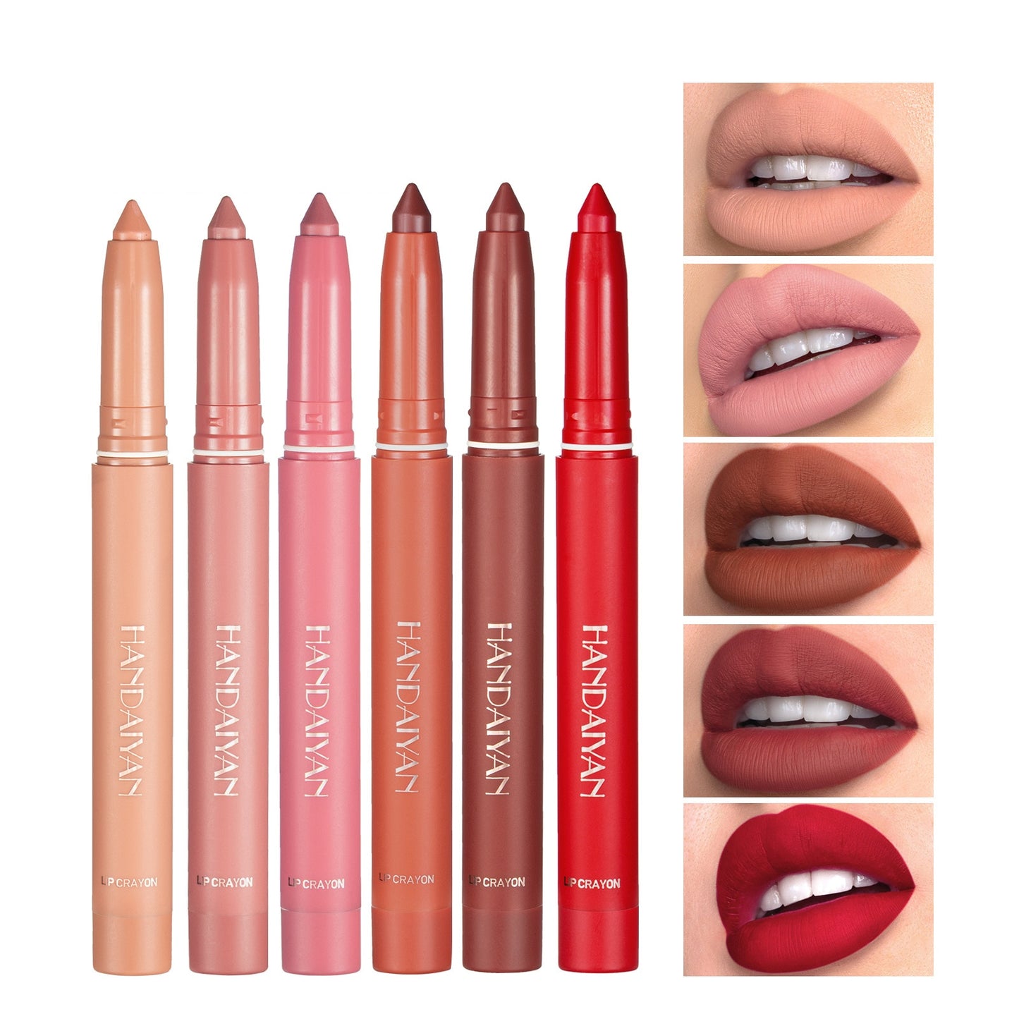 Nude Pink Matte Lipstick Pen Matte Solid Lip Gloss Waterproof Long