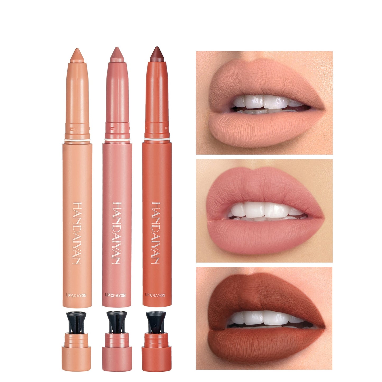 Nude Pink Matte Lipstick Pen Matte Solid Lip Gloss Waterproof Long