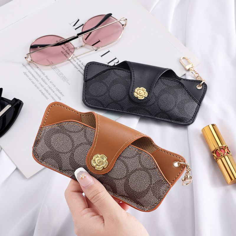 Retro Camellia Portable Sun Glasses Case Myopia Glasses Storage box